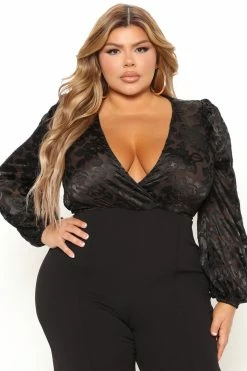 Fashion Nova Classy Moves Jumpsuit - Black Wide Leg Jumpsuits