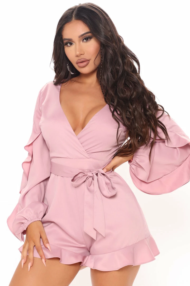 Fashion Nova Rompers Topanga Solid Romper - Mauve