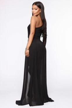 Fashion Nova Better Be Sure Mesh Jumpsuit - Black