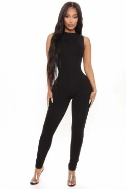 Fashion Nova Hayleigh Double Lined Jumpsuit - Black