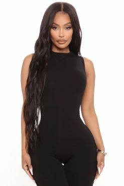 Fashion Nova Hayleigh Double Lined Jumpsuit - Black