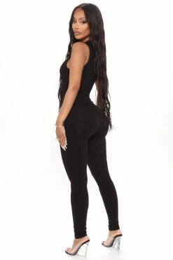 Fashion Nova Hayleigh Double Lined Jumpsuit - Black