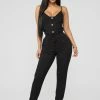 Fashion Nova Jumpsuits I'm Into Convenience Jogger Jumpsuit - Black
