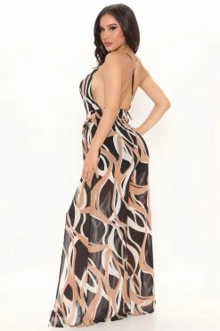 Fashion Nova Wide Leg Jumpsuits Joei Jumpsuit - Taupe/combo