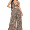 Fashion Nova Animal Behavior Sleeveless Jumpsuit - Black/Brown