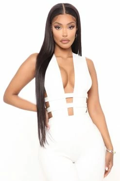 Fashion Nova Don't Call Me Up Jumpsuit - White Jumpsuits