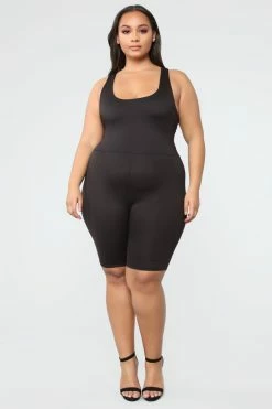 Fashion Nova Remedy For Everything Romper - Black Rompers