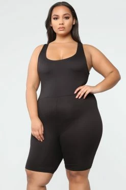 Fashion Nova Remedy For Everything Romper - Black Rompers