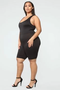 Fashion Nova Remedy For Everything Romper - Black Rompers