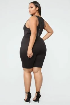 Fashion Nova Remedy For Everything Romper - Black Rompers