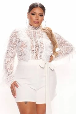 Fashion Nova In My Shadow Romper - White