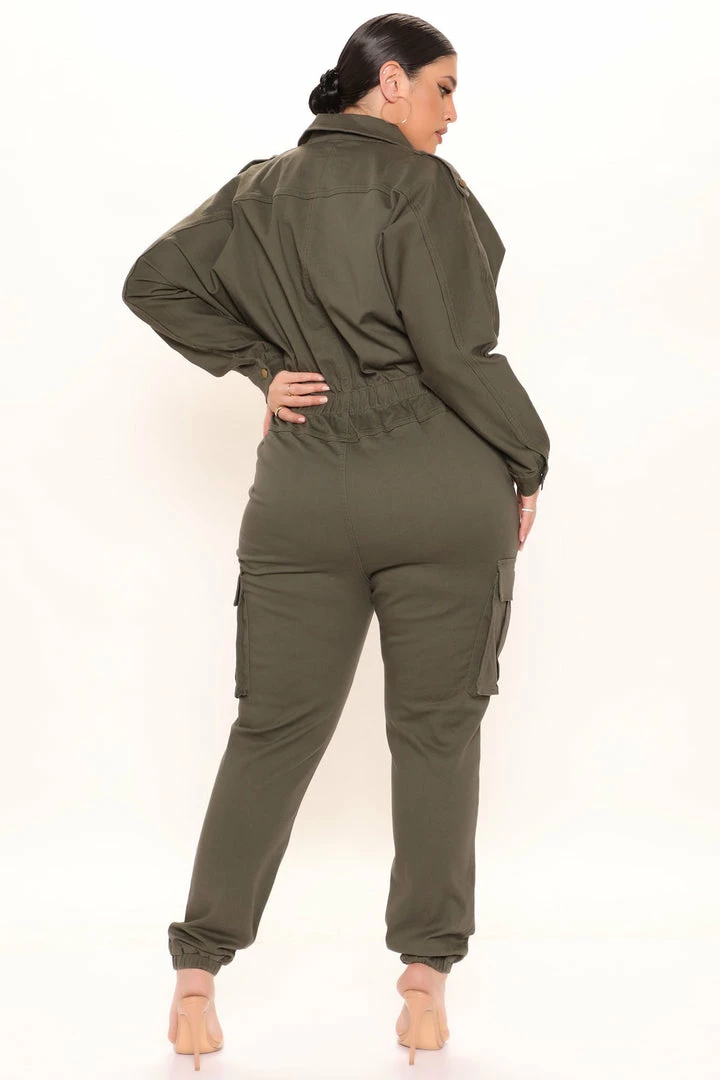 Fashion Nova Not Worried About That Cargo Jumpsuit - Olive Jumpsuits