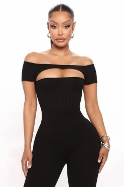Fashion Nova Reese Snatched Jumpsuit - Black Jumpsuits