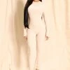Fashion Nova Maribel Snatched Jumpsuit - Cream