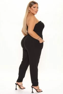 Fashion Nova Shyla Smocked Jumpsuit - Black