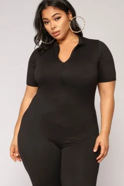 Fashion Nova Jumpsuits Queen Of Hearts Jumpsuit - Black