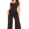 Fashion Nova Wide Leg Jumpsuits Simpler Times Jumpsuit - Black