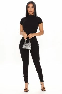 Fashion Nova Jodie Sculpted Jumpsuit - Black Jumpsuits