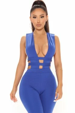 Fashion Nova Jumpsuits Don't Call Me Up Jumpsuit - Royal