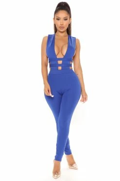 Fashion Nova Jumpsuits Don't Call Me Up Jumpsuit - Royal
