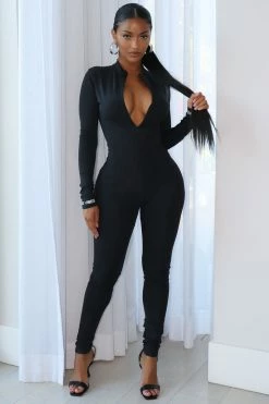 Fashion Nova The Best Vibe Jumpsuit - Black