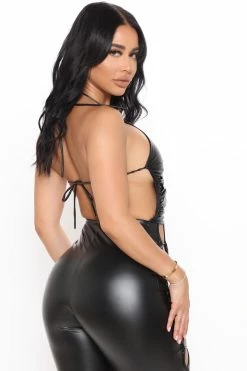 Fashion Nova Keep It Naughty Jumpsuit - Black