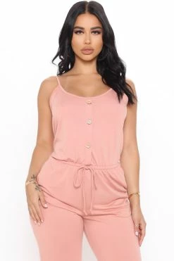 Fashion Nova Always On Time Jumpsuit - Mauve Jumpsuits