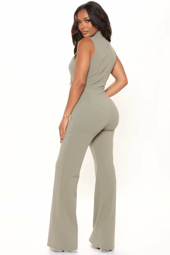 Fashion Nova Ariel Jumpsuit - Sage Jumpsuits