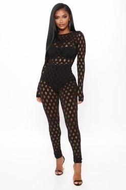 Fashion Nova Enough Play Jumpsuit - Black