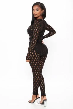 Fashion Nova Enough Play Jumpsuit - Black