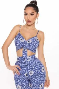 Fashion Nova Jumpsuits Bohemian Luxury Cut Out Jumpsuit - Blue/combo