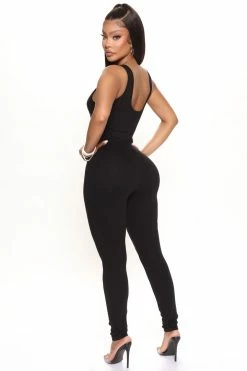 Fashion Nova Rocker Chick Jumpsuit - Black