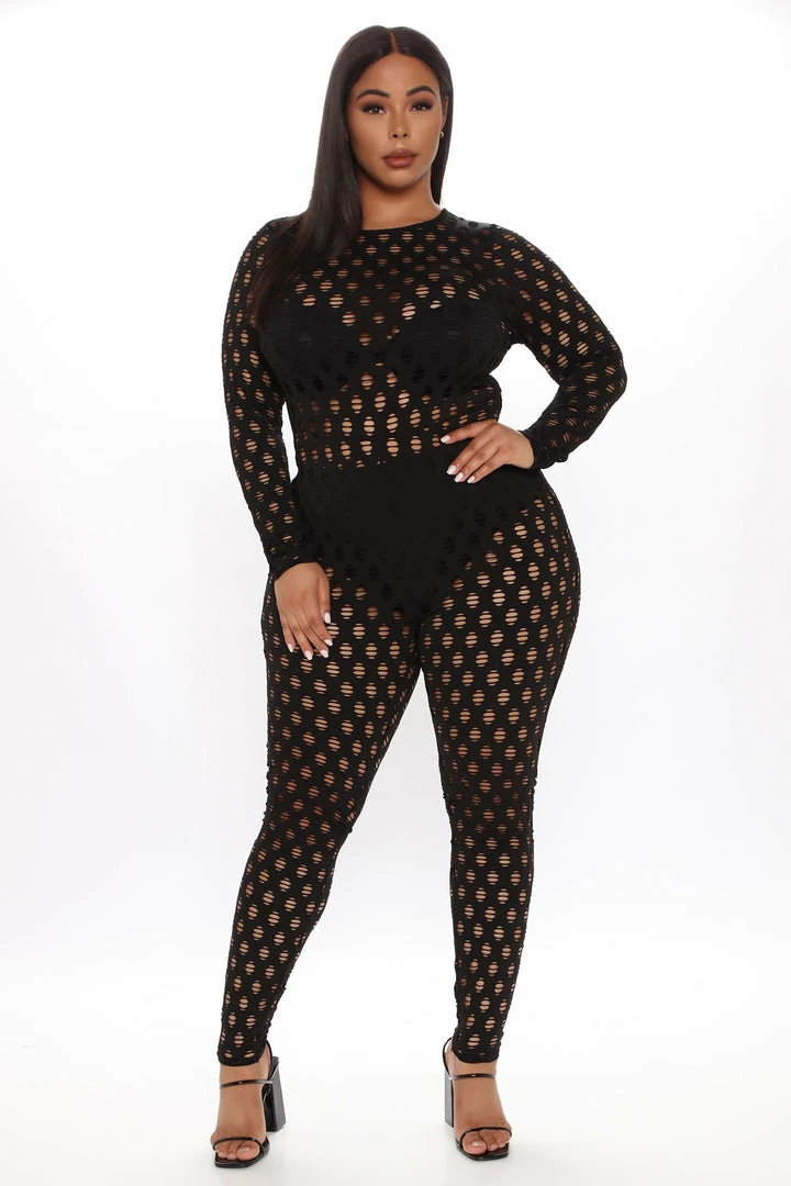 Fashion Nova Enough Play Jumpsuit - Black