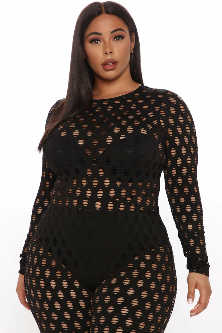 Fashion Nova Enough Play Jumpsuit - Black