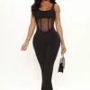 Fashion Nova Stealing Hearts Jumpsuit - Black