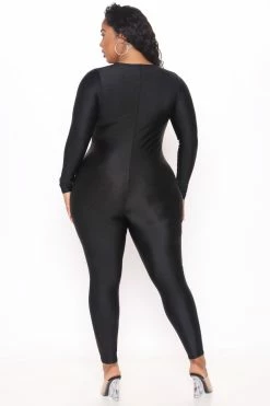 Fashion Nova Jumpin' Into It Jumpsuit - Black Jumpsuits