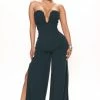 Fashion Nova Wide Leg Jumpsuits Camille Jumpsuit - Hunter