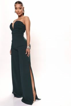 Fashion Nova Wide Leg Jumpsuits Camille Jumpsuit - Hunter