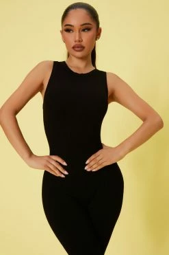 Fashion Nova Jumpsuits Serafina Snatched Jumpsuit - Black