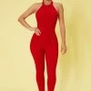 Fashion Nova Jumpsuits Hunter Snatched Jumpsuit - Red