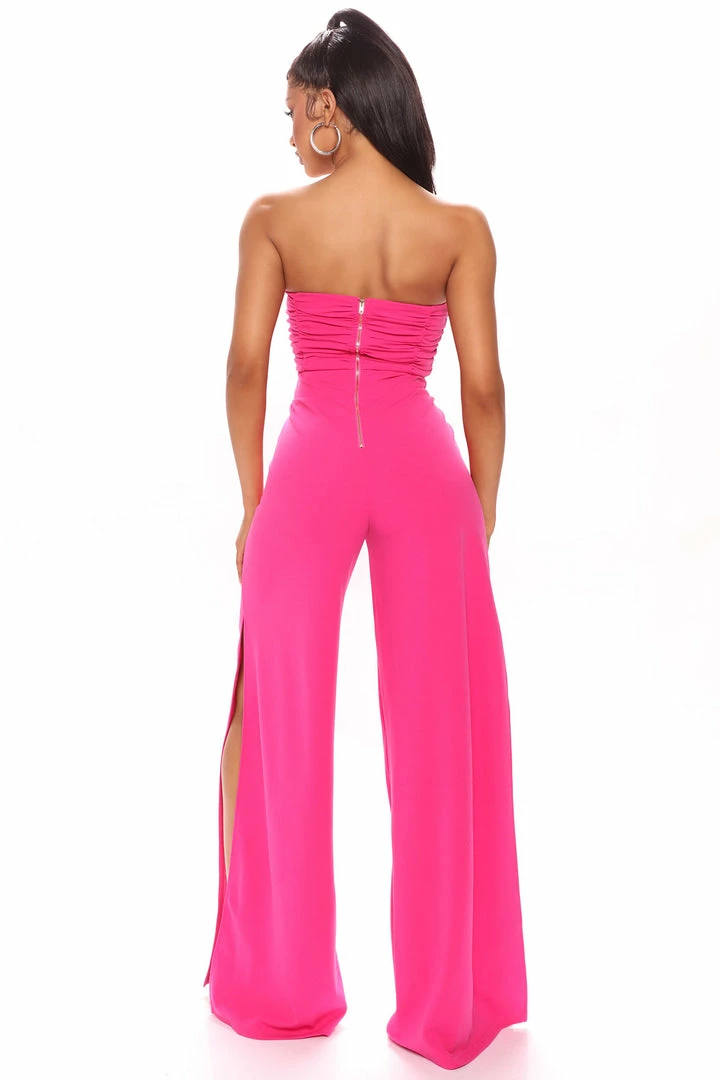 Fashion Nova Wide Leg Jumpsuits Camille Jumpsuit - Hot Pink