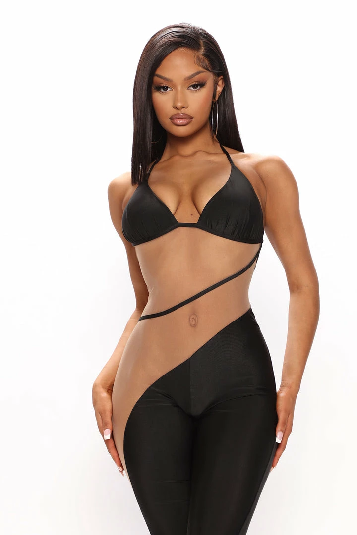 Fashion Nova Jumpsuits Midnight Moves Jumpsuit - Black