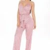 Fashion Nova Can't Hide The Shine Sequin Jumpsuit - Pink