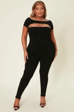 Fashion Nova Reese Snatched Jumpsuit - Black Jumpsuits