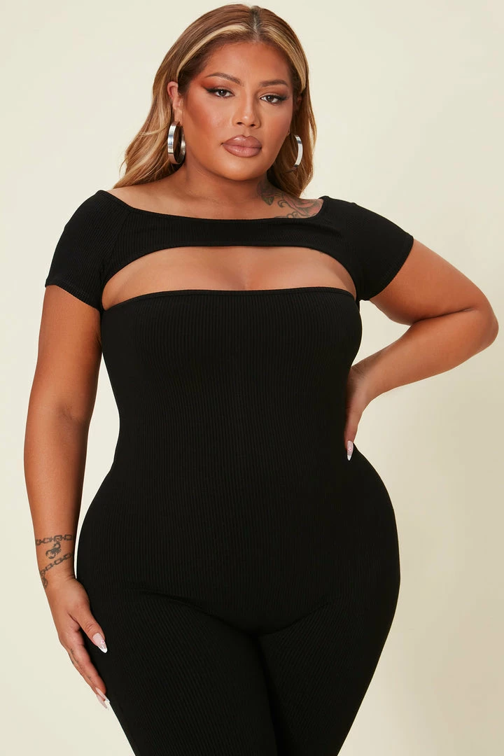 Fashion Nova Reese Snatched Jumpsuit - Black Jumpsuits