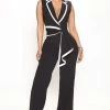 Fashion Nova True Boss Jumpsuit - Black/White