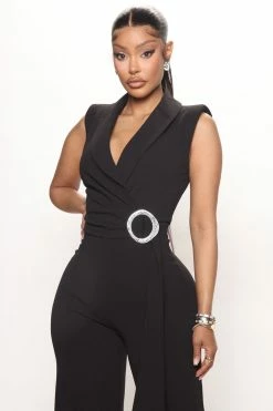 Fashion Nova Jumpsuits Alyssa Jumpsuit - Black