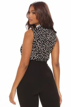 Fashion Nova Spotted You Jumpsuit - Black/White Jumpsuits