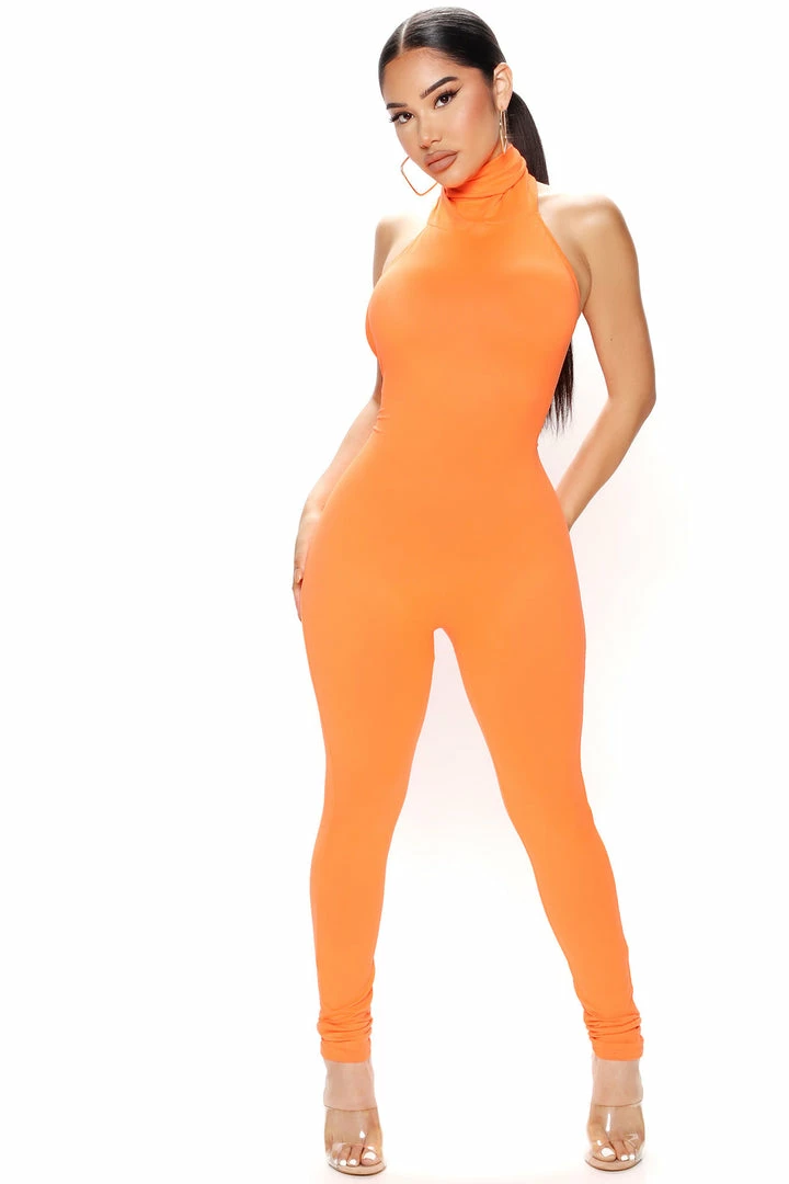 Fashion Nova Leslie Jumpsuit - Orange