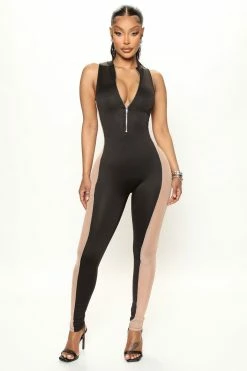 Fashion Nova Weekend Flirt Jumpsuit - Black/combo Jumpsuits